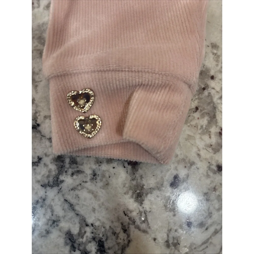 Juicy Couture Baby Girl Set Top Bottoms Hat Heart Style‎ Fashionista Comfy
